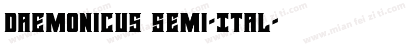 Daemonicus Semi-Ital字体转换